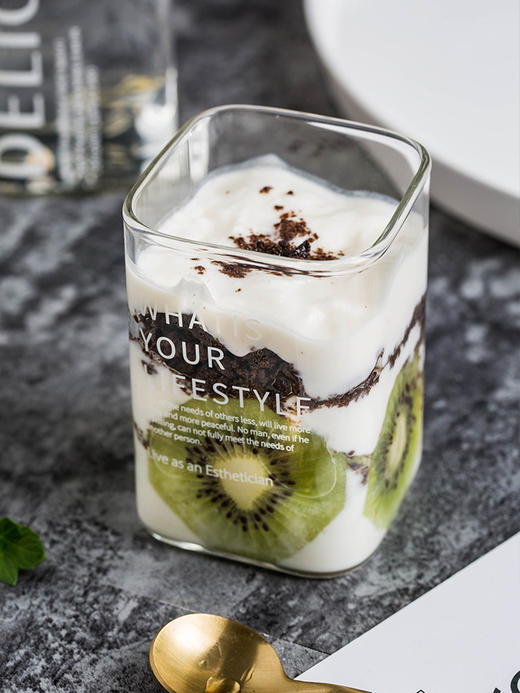 摩登主妇 北欧ins风透明玻璃方杯家用耐热牛奶杯子创意饮料杯茶杯 商品图3