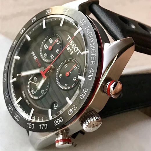 原单品质TISSOT  天梭，新款T100运动系列男表，陶瓷圈口，多功能六针，原装瑞士ETA石英机芯，全部原装配件组装，认准细节。表径42mm。一表一号，三码一表，全套专柜包装。 商品图4