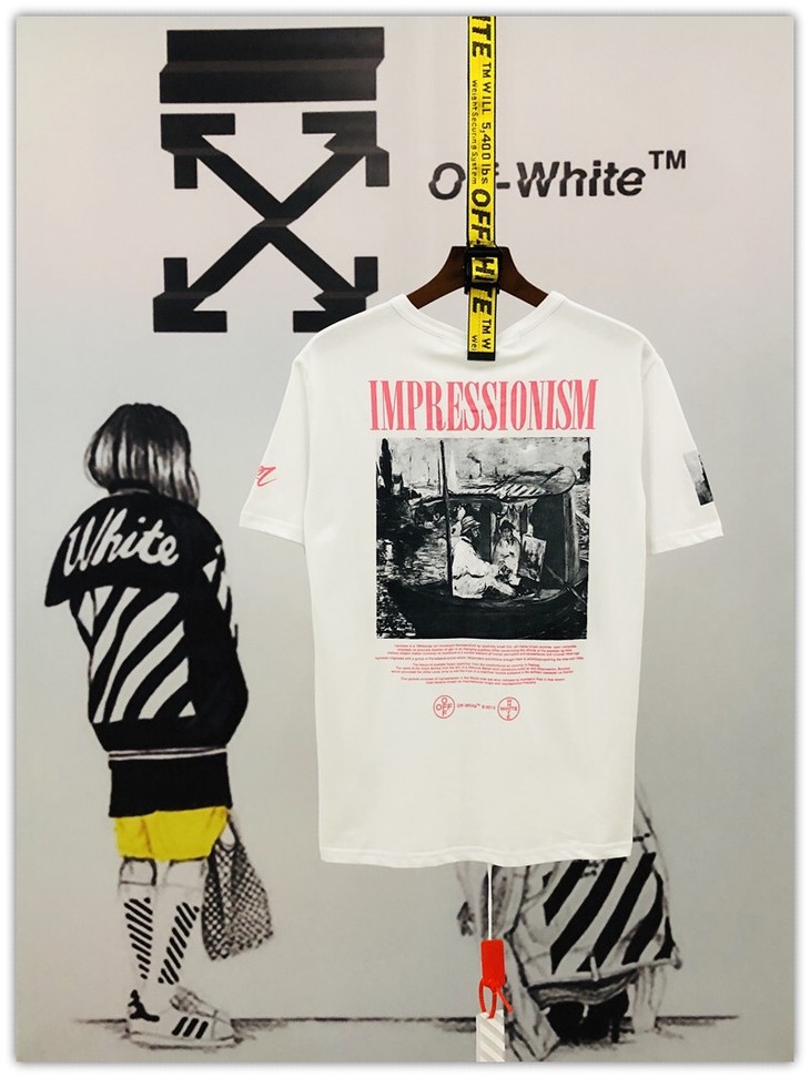 off-white "99"致敬莫奈画像款短袖t恤!