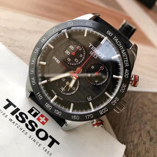 原单品质TISSOT  天梭，新款T100运动系列男表，陶瓷圈口，多功能六针，原装瑞士ETA石英机芯，全部原装配件组装，认准细节。表径42mm。一表一号，三码一表，全套专柜包装。 商品图2