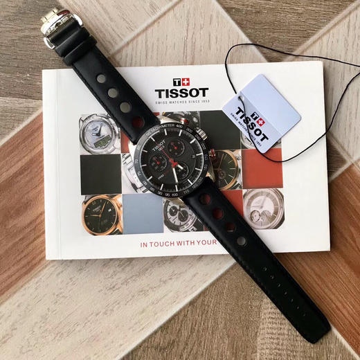 原单品质TISSOT  天梭，新款T100运动系列男表，陶瓷圈口，多功能六针，原装瑞士ETA石英机芯，全部原装配件组装，认准细节。表径42mm。一表一号，三码一表，全套专柜包装。 商品图1