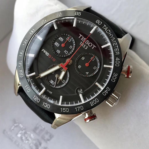 原单品质TISSOT  天梭，新款T100运动系列男表，陶瓷圈口，多功能六针，原装瑞士ETA石英机芯，全部原装配件组装，认准细节。表径42mm。一表一号，三码一表，全套专柜包装。 商品图0