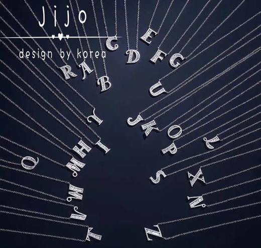 【现货秒发】韩国东大门代购英文字母项链925纯银jijo明星同款妻子浪漫旅行 商品图3