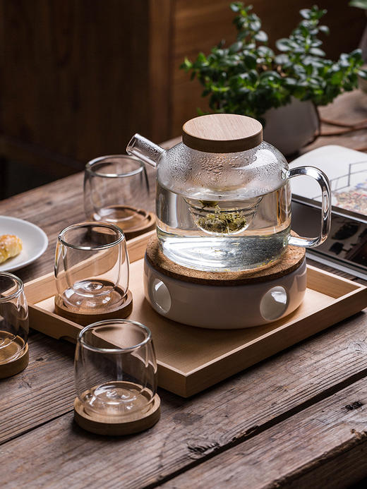 摩登主妇日式耐热玻璃茶具套装家用带滤网茶壶泡茶壶花茶壶烧水壶 商品图1