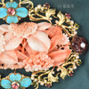 【仙丹花开】珊瑚点翠花胸针  SH1811086 商品缩略图1
