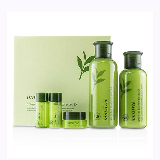 〖韩国〗保税仓直发 悦诗风吟innisfree 新款绿茶精萃 绿茶平衡保湿水乳套装（新老包装随机发货） 商品图0