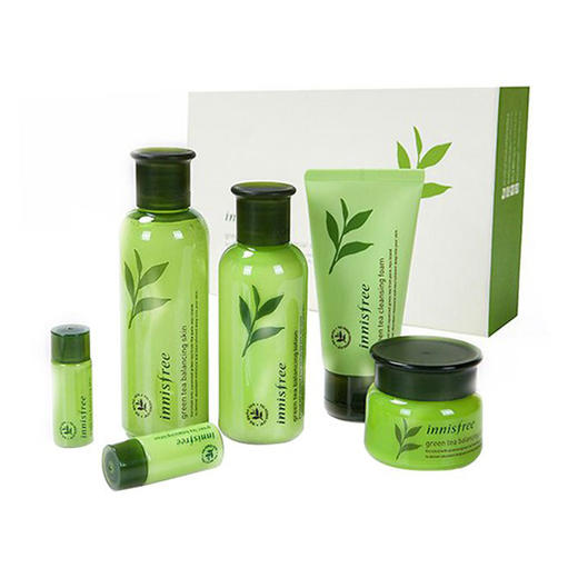 〖韩国〗悦诗风吟（Innisfree）绿茶平衡水乳面霜洁面（套装） 商品图2