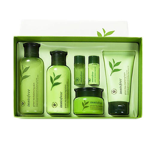 〖韩国〗悦诗风吟（Innisfree）绿茶平衡水乳面霜洁面（套装） 商品图1