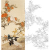 陈之佛竖幅工笔花鸟白描底稿《榴花群鸽》-多种白描尺寸可选-QA27 商品缩略图0
