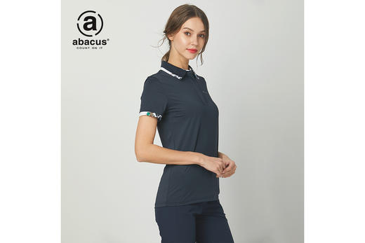 abacus高尔夫服装女春夏季 2672女式短袖T恤透气防风快干上衣 紫色 S 商品图3