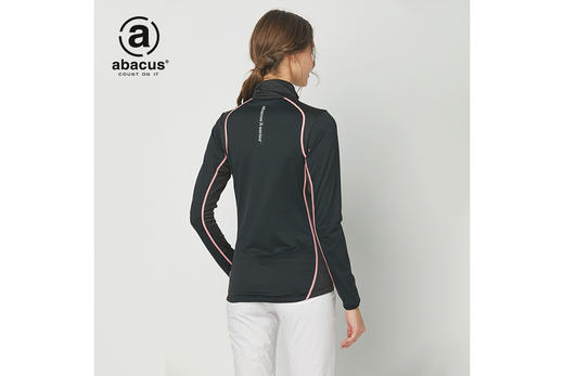 abacus 高尔夫 春夏季服装 2494女士针织夹克 立领透气快干外套 黑色 XS 商品图3
