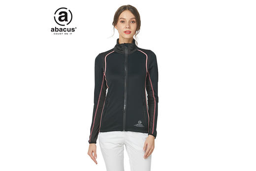 abacus 高尔夫 春夏季服装 2494女士针织夹克 立领透气快干外套 黑色 XS 商品图4