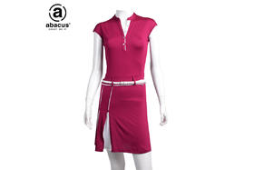 Abacus女士高尔夫裙 2017款正品连衣裙golf长裙运动休闲女装 高尔夫衣服 红色 S