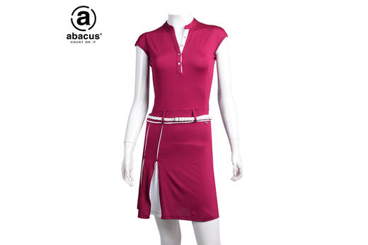 Abacus女士高尔夫裙 2017款正品连衣裙golf长裙运动休闲女装 高尔夫衣服 红色 S 商品图0