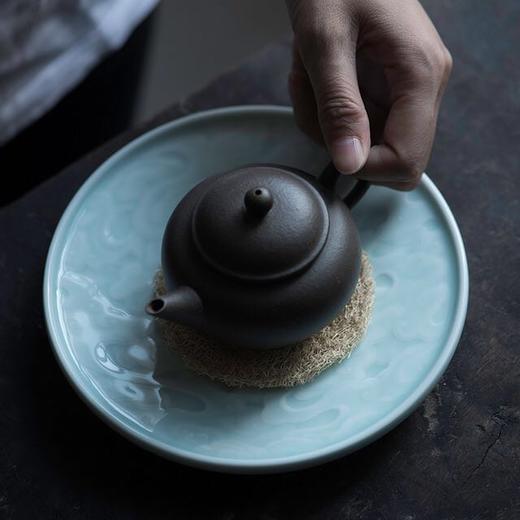 「景德镇祥云、海浪壶承」手工雕刻茶器 圆形方形干泡功夫茶茶具 果盘 商品图3
