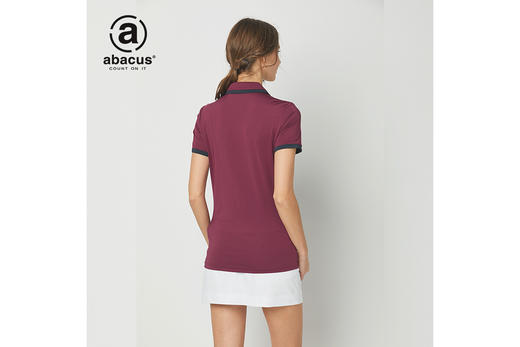 abacus高尔夫服装女春夏季 2672女式短袖T恤透气防风快干上衣 紫色 S 商品图1