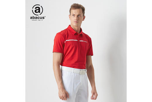 abacus男士短袖T恤高尔夫服装男 高尔夫男士短袖 高尔夫衣服 红色 XXXL 商品图2
