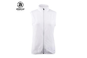 新款abacus高尔夫女士马甲 运动服装女士薄背心 高尔夫衣服女 防风雨运动马甲 白色 L