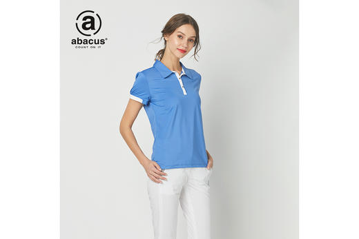 abacus 高尔夫春夏季女士上衣 2678女式短袖T恤 翻领运动休闲 天蓝色 S 商品图1