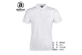 abacus高尔夫女士Polo衫 女士高尔夫裙 男士高尔夫短袖 运动高尔夫长裤男 6614男士短袖白 M