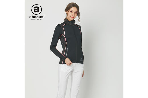 abacus 高尔夫 春夏季服装 2494女士针织夹克 立领透气快干外套 黑色 XS 商品图2