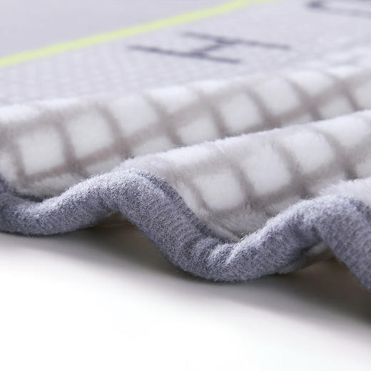 HBMT-015L HUGO BOSS LOGO 格纹毯（灰） 商品图4