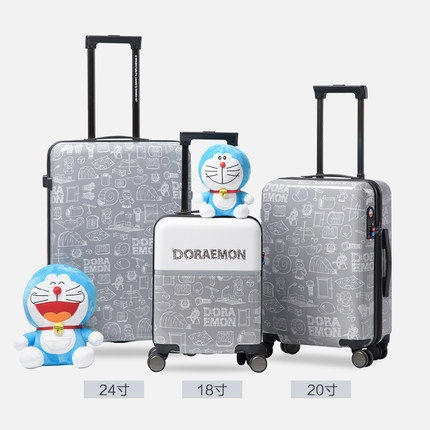 正版哆啦A梦 小叮当机器猫蓝胖子卡通图案拉杆箱旅行箱ins网红行李箱男女旅行箱子 商品图3