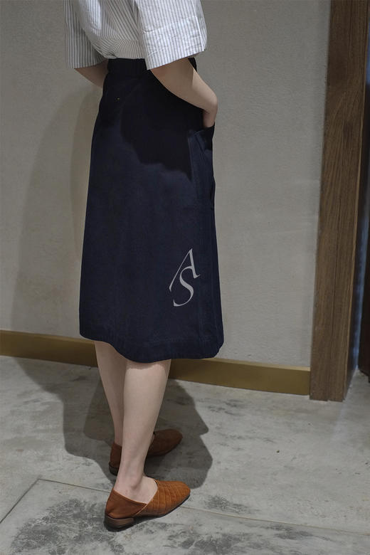 MHL 19SS 藏蓝色口袋工装半裙 商品图2