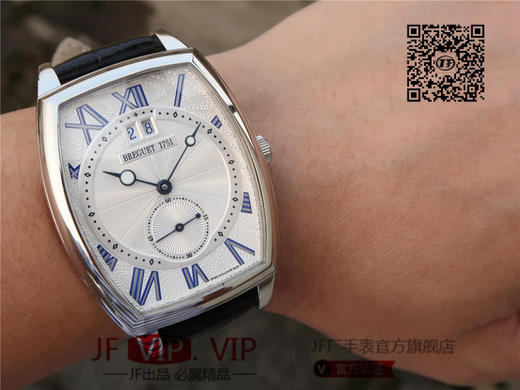 HG宝玑传承系列大日历显示腕表，别致的酒桶形表壳融合复杂功能于一身的5410，表壳外缘饰有钱币纹。 商品图9