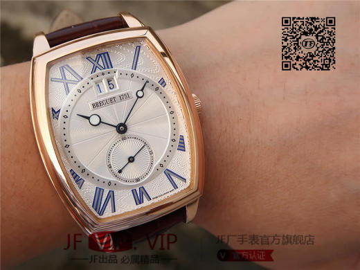 HG宝玑传承系列大日历显示腕表，别致的酒桶形表壳融合复杂功能于一身的5410，表壳外缘饰有钱币纹。 商品图10