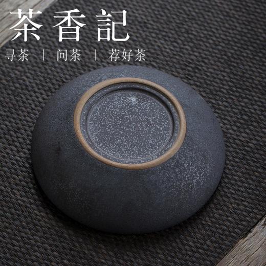 茶香记 灰陶金属釉壶承 干泡盘 经典古朴 一物多用 可作花器可插花 功能性强 商品图3