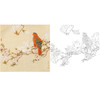 陈之佛工笔花鸟白描底稿-玉兰鹦鹉图-斗方小品册页-QA62 商品缩略图0