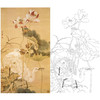陈之佛竖幅工笔花鸟白描底稿-秋荷白鹭-QA58 商品缩略图0