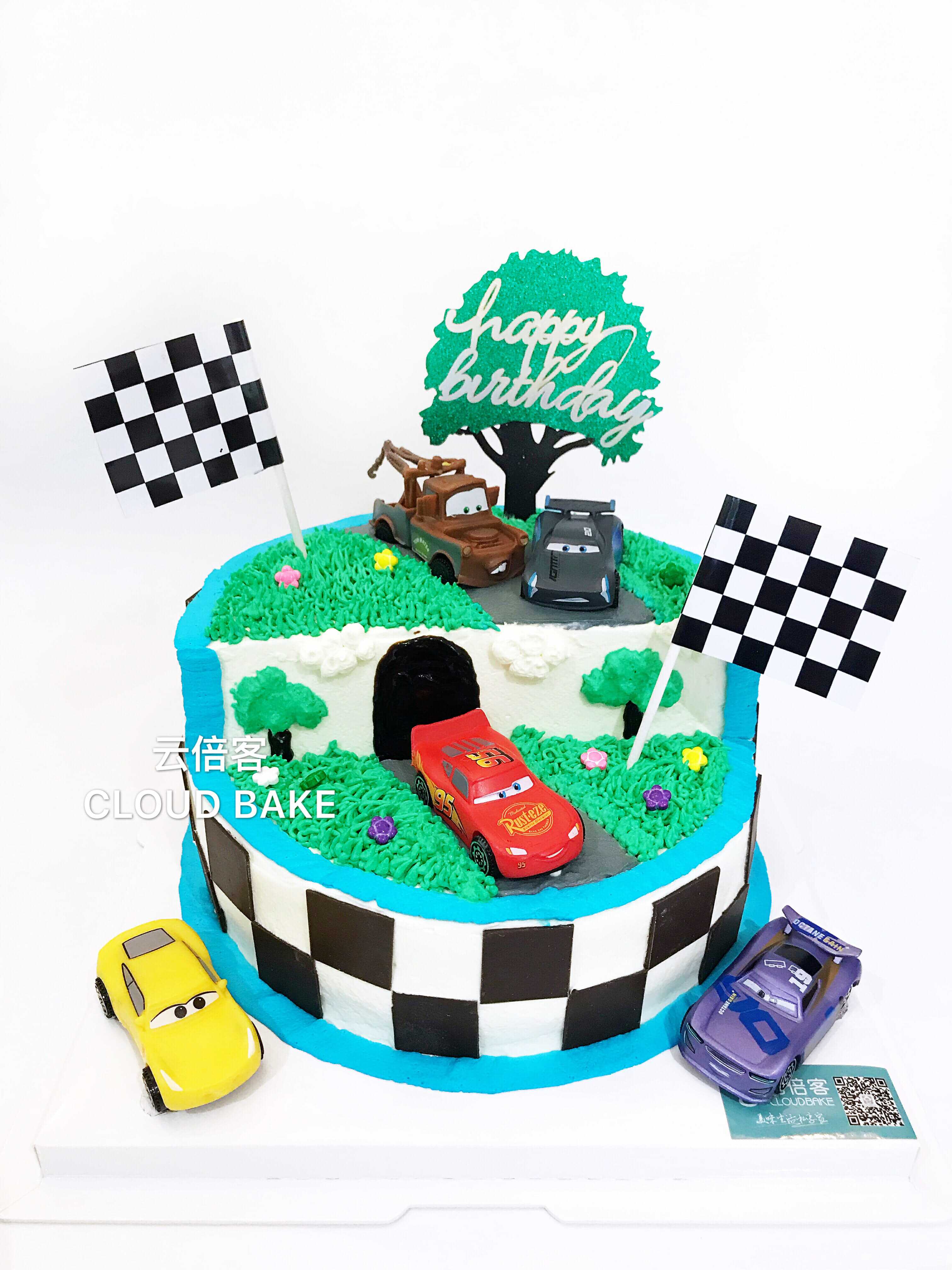 【汽车总动员场景蛋糕】普通款