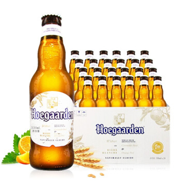 (整件送柠檬)国产福佳白啤酒330ml 11.