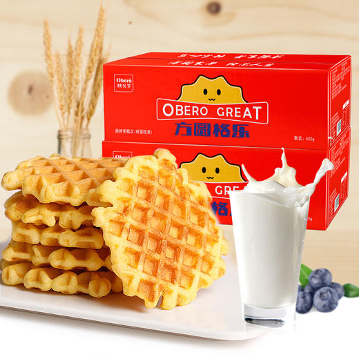格乐华夫饼干小吃早餐面包零食品西式糕点网蜂格蛋糕整箱礼盒装 商品图1