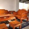 红桥红  家具严选  缅甸花梨(大果紫檀）  【弯腿直背素面沙发八件套】 商品缩略图4