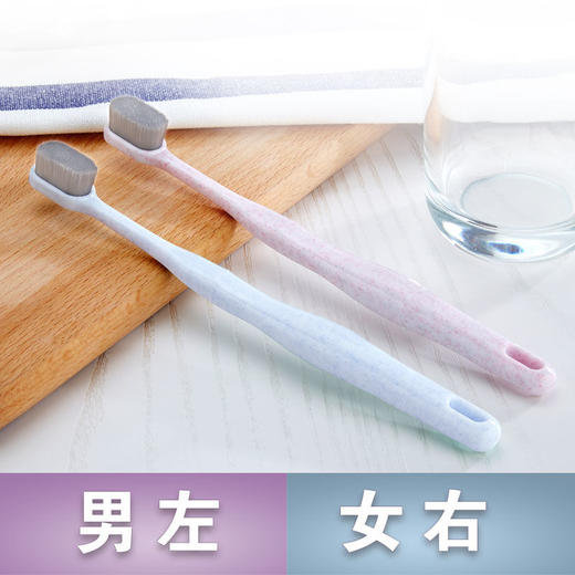【万根刷毛洁净护龈  2只装】企鹅绒超细软毛牙刷 抖音同款家用情侣孕妇月子牙刷 商品图1