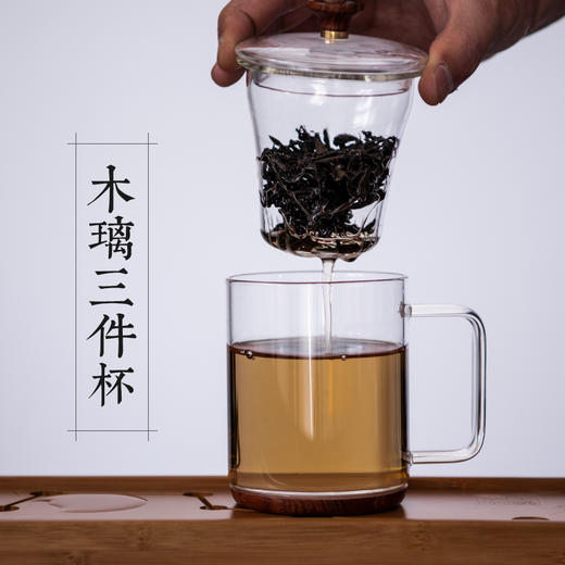 耐热玻璃茶杯泡茶马克杯带盖带过滤内胆双层办公杯男女 茶水分离 商品图0