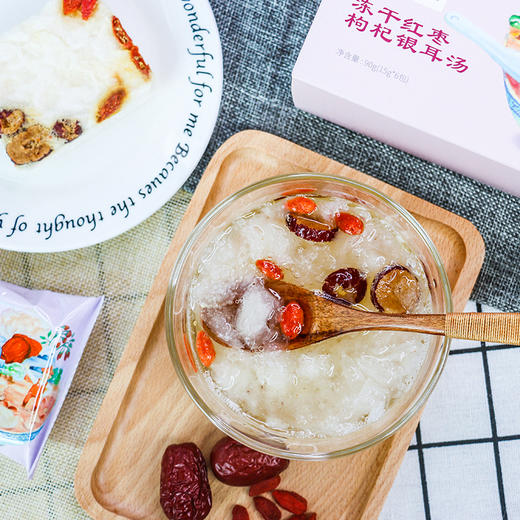 爆品月销过万！冻干红枣枸杞银耳汤90克，药食同源科学复配，慢炖3h熬制浓稠汤羹 商品图3
