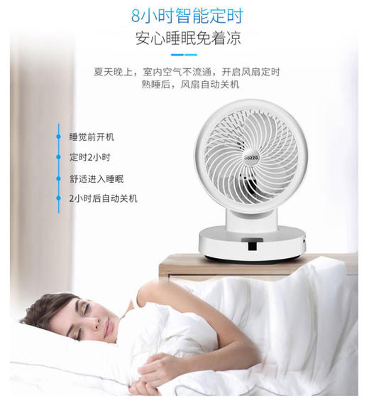 日本西哲360度旋转空气循环扇电风扇 商品图11