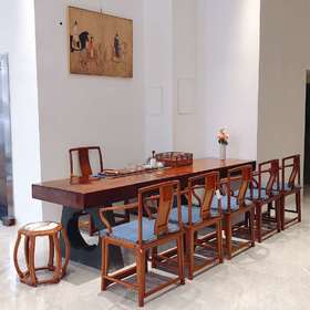 红桥红  家具严选  缅甸花梨(大果紫檀）  【禅意泡茶台】