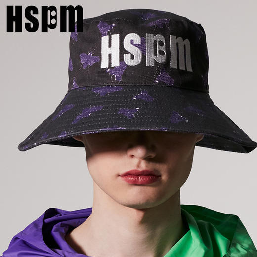 HSPM2019夏季新品设计师系列印花渔夫帽蟹壳紫灰色SP1836 商品图3
