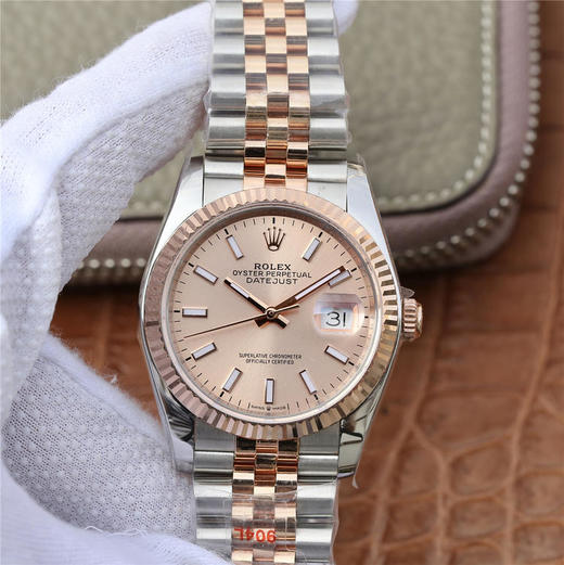 GM新日志女士36mm玫瑰金2018年度新款日志14k包金系列，自动机械机芯，精钢表带，密底。 商品图1