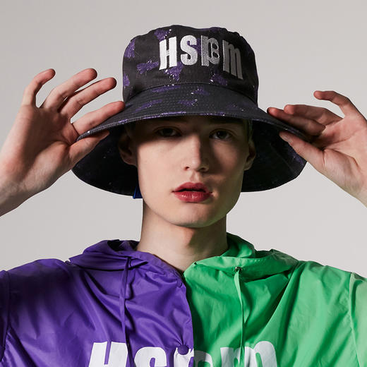 HSPM2019夏季新品设计师系列印花渔夫帽蟹壳紫灰色SP1836 商品图4