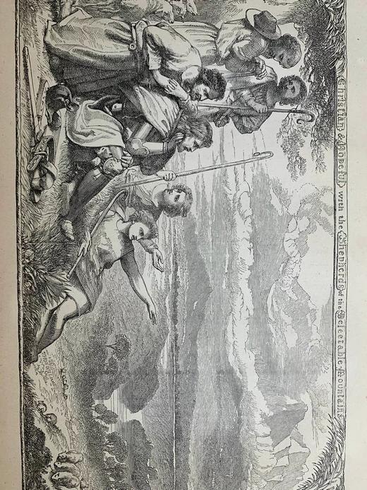 约19世纪末 班扬《天路历程》 约100幅精美插图 皮装16开 商品图12