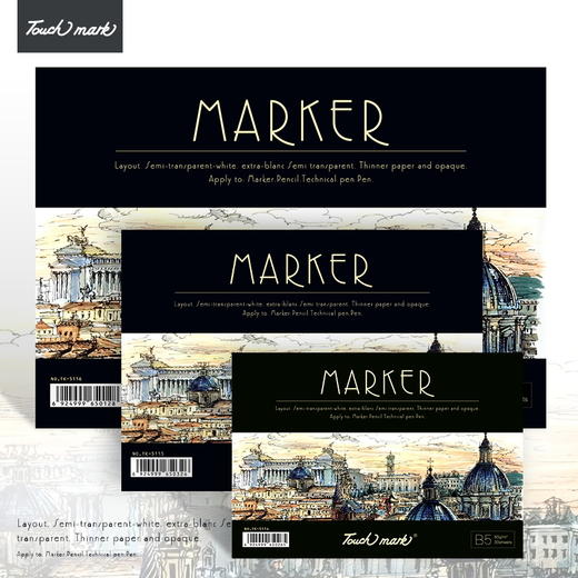 Touch mark马克笔专用本马克本美术绘画速写本彩铅本素描写生本 商品图7