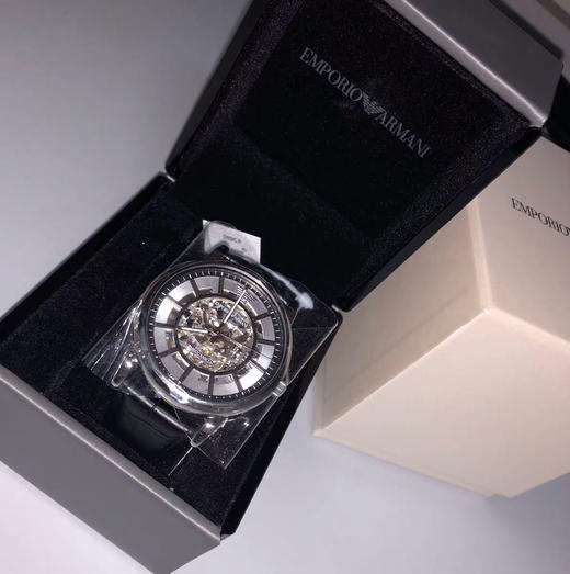 Armani阿玛尼镂空透底机械男表AR1983（金色）/AR1981（银色） 商品图6