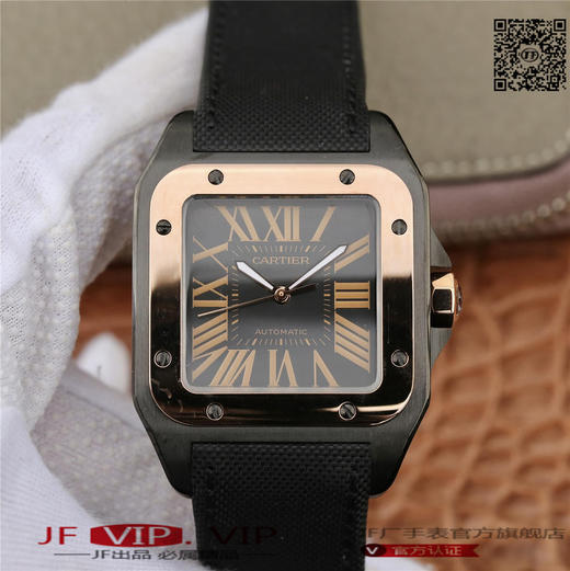 RB卡地亚山度士黑骑士，间玫瑰金，间钛圈，直径38mm 商品图1