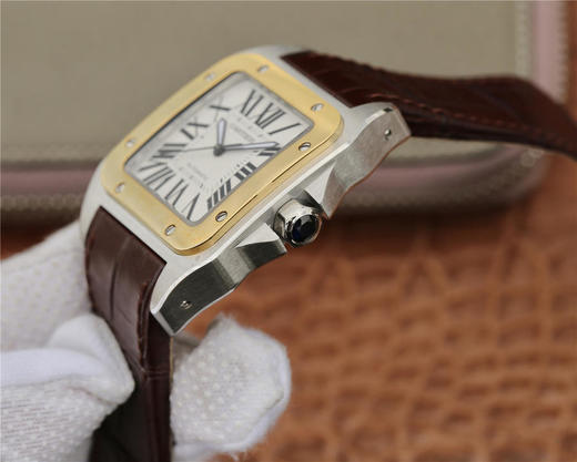 RB卡地亚山度士黑骑士，间玫瑰金，间钛圈，直径38mm 商品图3